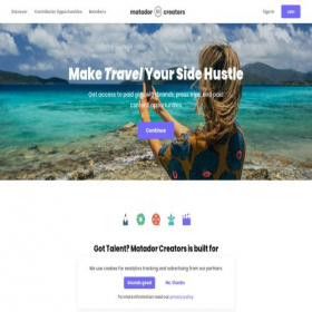 Скриншот главной страницы сайта creators.matadornetwork.com