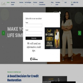 Скриншот главной страницы сайта creditbycurel.com