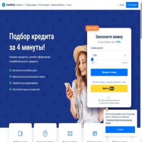 Скриншот главной страницы сайта credithub.ru