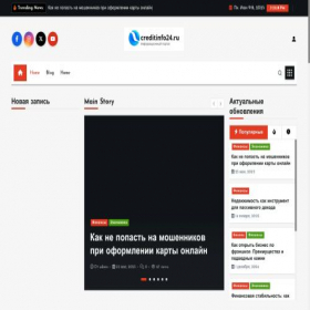 Скриншот главной страницы сайта creditinfo24.ru