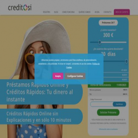 Скриншот главной страницы сайта creditosi.es