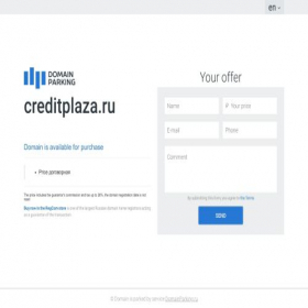 Скриншот главной страницы сайта creditplaza.ru