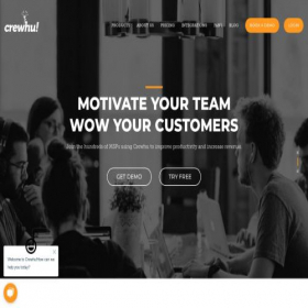 Скриншот главной страницы сайта crewhu.com