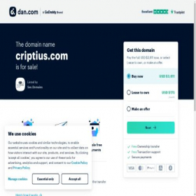 Скриншот главной страницы сайта criptius.com