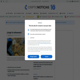 Скриншот главной страницы сайта criptonoticias.com