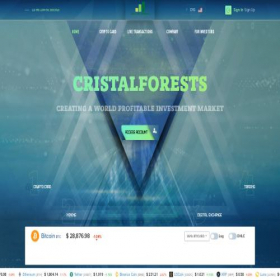 Скриншот главной страницы сайта cristalforests.com