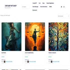Скриншот главной страницы сайта critoart.com