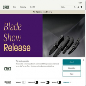 Скриншот главной страницы сайта crkt.com