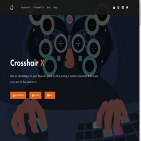 Скриншот главной страницы сайта crosshairx.gg