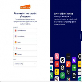 Скриншот главной страницы сайта crowdcube.com