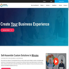 Скриншот главной страницы сайта crowdmachine.com