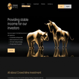 Скриншот главной страницы сайта crowdmine-investment.com