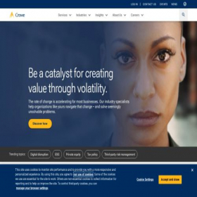 Скриншот главной страницы сайта crowe.com