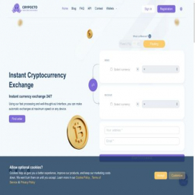 Скриншот главной страницы сайта crypocto.com