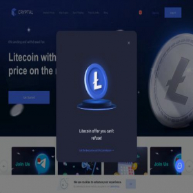 Скриншот главной страницы сайта cryptal.com