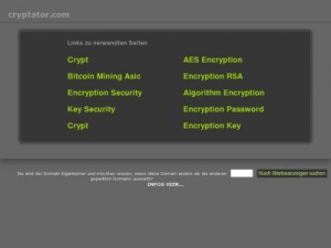 Скриншот главной страницы сайта cryptator.com