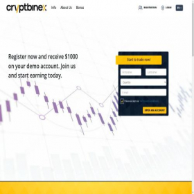 Скриншот главной страницы сайта cryptbinex.com