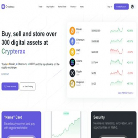 Скриншот главной страницы сайта crypterax.com