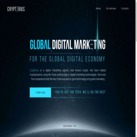 Скриншот главной страницы сайта crypterius.com