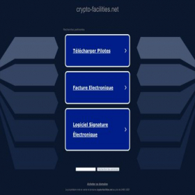 Скриншот главной страницы сайта crypto-facilities.net