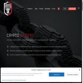 Скриншот главной страницы сайта crypto-raiders.com