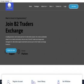 Скриншот главной страницы сайта crypto.b2traders.com