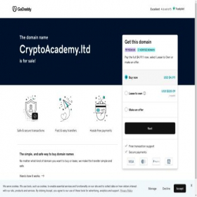 Скриншот главной страницы сайта cryptoacademy.ltd