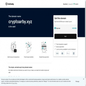Скриншот главной страницы сайта cryptoarby.xyz