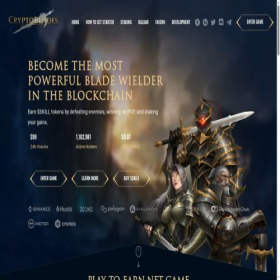 Скриншот главной страницы сайта cryptoblades.io
