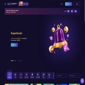 Скриншот главной страницы сайта cryptobosscasino.com