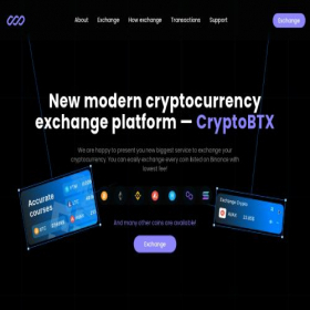 Скриншот главной страницы сайта cryptobtx.com