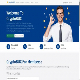 Скриншот главной страницы сайта cryptobux.net