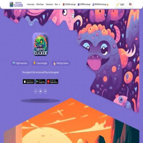Скриншот главной страницы сайта cryptoclicker.gg