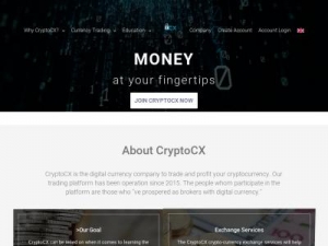 Скриншот главной страницы сайта cryptocx.net