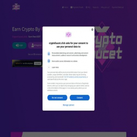 Скриншот главной страницы сайта cryptofaucet.click
