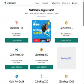 Скриншот главной страницы сайта cryptofaucet.club