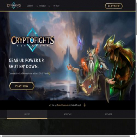Скриншот главной страницы сайта cryptofights.io
