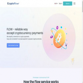 Скриншот главной страницы сайта cryptoflow.cloud