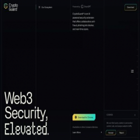 Скриншот главной страницы сайта cryptoguard.ai