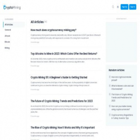 Скриншот главной страницы сайта cryptomining.best