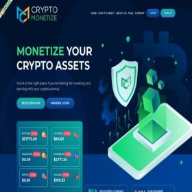 Скриншот главной страницы сайта cryptomonetize.net