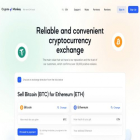 Скриншот главной страницы сайта cryptomonkey.website