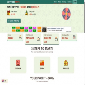 Скриншот главной страницы сайта cryptopays.top