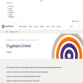 Скриншот главной страницы сайта cryptopia.co.nz