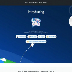 Скриншот главной страницы сайта cryptopuffs.io