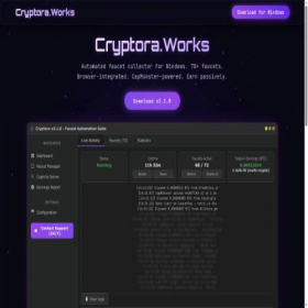 Скриншот главной страницы сайта cryptora.works