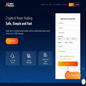 Скриншот главной страницы сайта cryptorocket.com