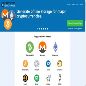 Скриншот главной страницы сайта cryptostorage.com