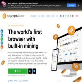 Скриншот главной страницы сайта cryptotabbrowser.com