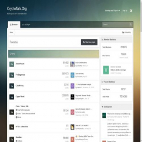 Скриншот главной страницы сайта cryptotalk.org